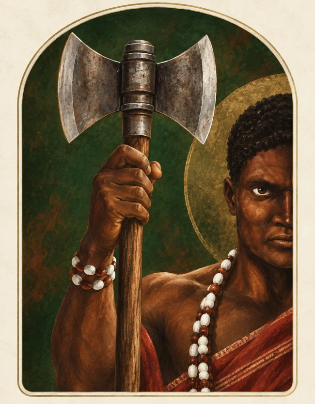 Representação artística de Xangô presente no ebook
